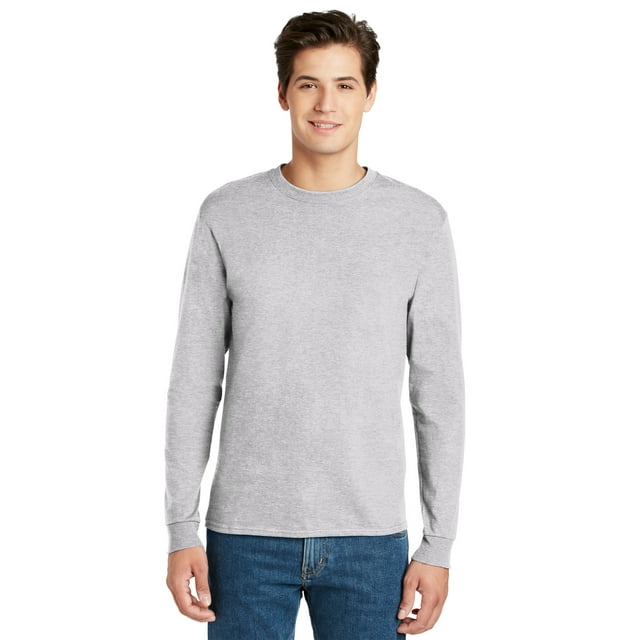 Hanes® - Camiseta de manga larga 100% algodón auténtico. 5586 Hanes 5586