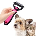thumbnail image 4 of Deshedding Dog Brush Pet Hair Removal Tool Undercoat Rake for Dogs & Cats, Extra-Wide Dog Grooming Brush & Deshedder Comb for Long Hair, 4 of 8