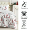 thumbnail image 3 of Southshore Fine Living, Inc. Twin Christmas Quilt Set w/Matching Pillow Sham, Red, White & Silver, 3 of 8