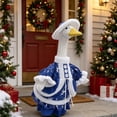 thumbnail image 5 of AZXY Christmas Porch Goose Outfit, 23" Fade‑Proof Wear for Porch Goose, Goose Clothes for Cement Goose, Goose Clothing for Goose Statue,Winter Xmas Decor for Yard Lawn Front Porch Patio Garden, 5 of 8
