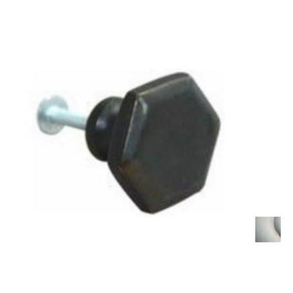 John Wright 88-742 1.13 in. Hex Knob Satin Finish
