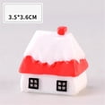 thumbnail image 3 of unidad de microcasa concisa de Feliz Año Nuevo para decoración del hogar de Navidad, adornos de cabaña de campo con techo rojo, adorno de fiesta, 3 of 4