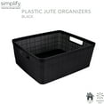 thumbnail image 3 of Simplify 10 Pack Plastic Storage Basket Set in Black, 3 of 11
