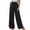 IDO6420Black232, variant on public Wide Leg Pants Woman High Waisted Womens Wrap Pants Flowy Tie Front Yoga Pants Beach Casual Workout Split Slit Palazzo Trousers Black, XXL