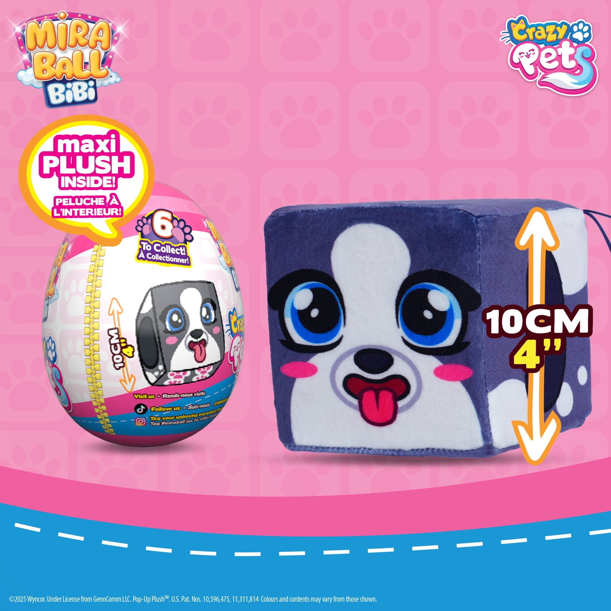 Miraball Bibi Emoji, Surprise Egg Capsules with Memory Foam Expandable Plush Toys – 3.7" (9.5cm) Soft Collectibles with Surprises Each – Fun Gift for Kids, Parties & Holidays (Pack of 3)