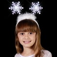 thumbnail image 3 of FlashingBlinkyLights Light Up Snowflakes Head Boppers Headband, 3 of 4