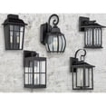 thumbnail image 3 of Rustic Outdoor Wall Sconce with Watered-Seeded Glass - Industrial Steel Exterior Light Fixture for Patio and Porch, 3 of 5