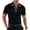 Black #5, variant on Men's Vertical Ribbed Polo Shirt Short Sleeve Contrast Piping Trim Stretch Collared Golf Top Casual Business Summer Shirt, XL