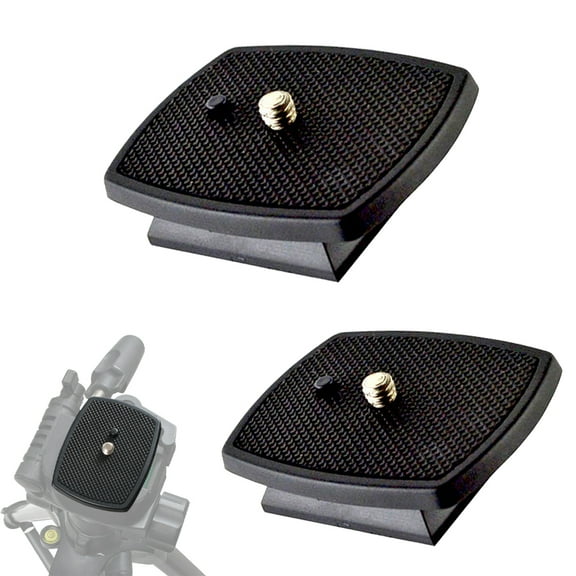 2 Pcs Quick Release Plate Tripod Head Screw Adapter Mount 1/4 Inch Screw Camera Tripod Quick Release Plate