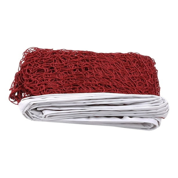 Red de bádminton, solo red de malla, red de voleibol, competición, red de entrenamiento estándar, red de repuesto para patio trasero, voleibol al aire Rojo