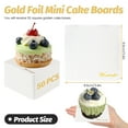 thumbnail image 5 of LELE LIFE 50 Pack Gold Foil Mini Cake Boards, 3.4in Cardboard Dessert Plates Cake Base Tray for Mousse Cupcake Chocoflan Baking Party Wedding, Square, 5 of 7