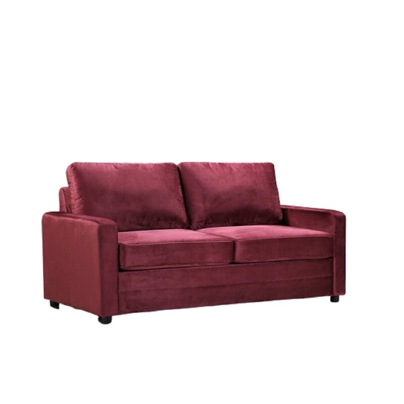 Knightsville Velvet 70 Square Arms Sofa Bed Walmart Com Walmart Com