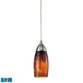 thumbnail image 1 of ElkGroup International 110-1ES-LED 1 Light Pendant In Satin Nickel And Espresso Glass - LED, 1 of 2