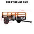 thumbnail image 3 of Utility Trailer,Garden Trailer,Trailer for Lawn Mower,Yard Trailer, Heavy-Duty Versatile Dolly Cargo Trailer,Tilt Bed and Foot-Operated Dump for Atvs, Utvs Lawn Garden Tractors, 3 of 9
