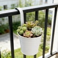 thumbnail image 4 of Kieccall Metal Iron Hanging Flower Pot Wall Mounted Planter Pot With Detachable Hooks for Indoor Outdoor Fence Balcony Garden Decor 6.3 Inch, 4 of 6