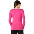 thumbnail image 2 of Wink Layers Women's Long Sleeve Silky Tee, Hot Pink, XS Womens, 2 of 7