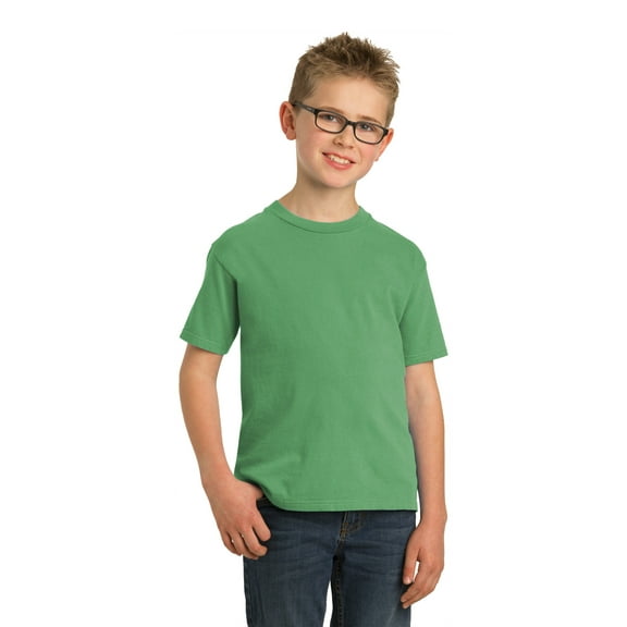 Port & Co Boy's Pigment-Dyed Tee, Safari, Large