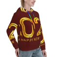 thumbnail image 6 of Uemuo 2025 New Year 4 Pattern Women's Hoodie with Eye-catching Drawstrings- Casual Pullover Hoodie with Kangaroo Pocket, Stylish Hooded Sweatshirt-Medium, 6 of 7