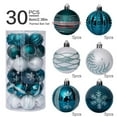 thumbnail image 2 of 30 PCS Christmas Ball Ornaments with Hanging Rope, Shatterproof Plastic Christmas Bulbs, Hanging Decorations for Xmas Tree, Holiday, Wedding, Party, 2 of 19