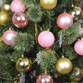 thumbnail image 3 of Jeco 50 Piece Shatterproof Plastic Christmas Ornament Set in Pink and Gold, 3 of 5