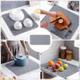 thumbnail image 5 of Silicone Drying Mat,Dish Drainer Mat for Kitchen Counter, Non-Slip Silicone Sink Mat, BPA Free, Dish Washer Safe, 5 of 5