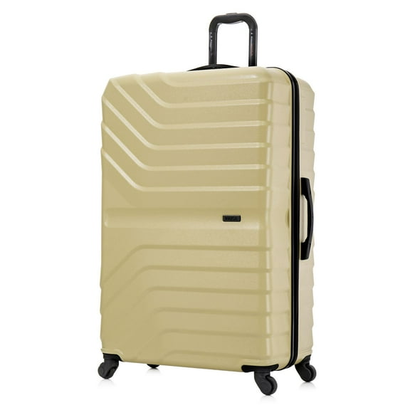 InUSA AURUM 32" Hardside Lightweight Checked Luggage with Spinner Wheels, Handle and Trolley, Champagne