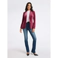 thumbnail image 3 of Sofia by Sofia Vergara Women's and Women's Plus Size Single Breasted Velvet Blazer, Sizes XS-4X, 3 of 6