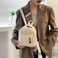 thumbnail image 3 of Mini Mochila de Lana de Cordero JShteea Vintage Caqui, 3 of 9