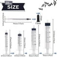 thumbnail image 3 of 38Pcs Plastic Luer Lock Syringe without Needle and 40Pcs Caps Syringes Including 5 Mixed Size(1ml 3ml 5ml 10ml 20m) Suitable for Glue Dispensing Pet Feeding Watering Refilling, 3 of 7