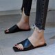 thumbnail image 4 of Verano Mujer Moda Color sólido Zapatillas Sandalias planas Playa Zapatos al aire libre Wmkox8yii  hj789, 4 of 9