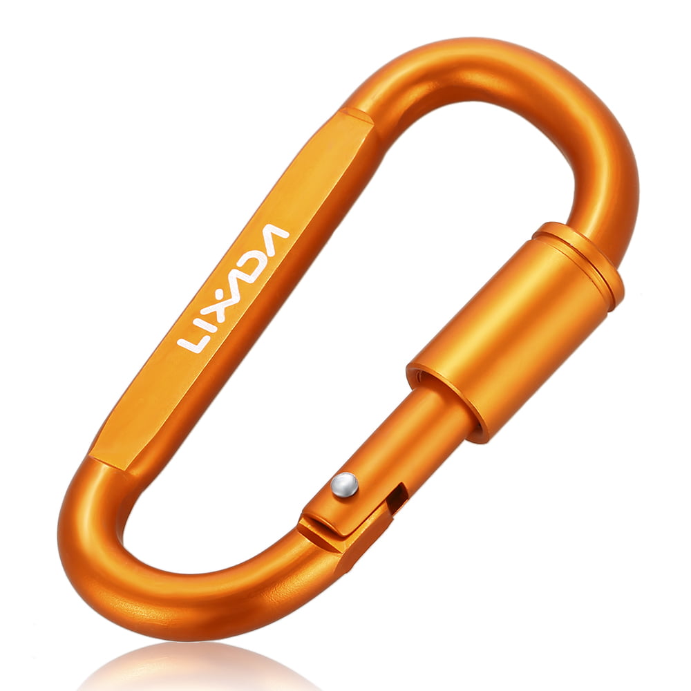 TiooDre S Shape Buckle Aluminum Alloy Double Gated Locking Carabiner Key Ring Clip Hook 1pcs 