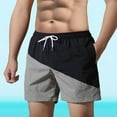 thumbnail image 5 of XINPING Men Swim Shorts Black Casual Retro Funny/novelty Print Quick-Dry Swimming Swimsuit Beach Shorts Big and Tall Upf 50+ Sun Protection Mens Summer Clothes, 5 of 6