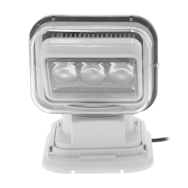 Reflector LED de 60W con control remoto, lámpara de búsqueda blanca ajustable de 360°, 6500LM, resistente al agua IP67