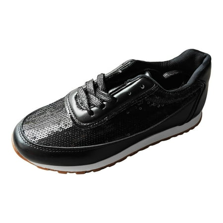 

Women s Sequined Casual Sneakers Plus Size Comfortable Sneakers