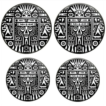 

BaHomeck Electric Stove Burner Covers Set of 4 Round Metal Gas Stove Burner Covers 8 Inch and 10 Inch Kitchen Decor Black And White Vector Illustration OfAztec