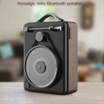 thumbnail image 4 of Altavoz Bluetooth Retro, Altavoz Subwoofer de Audio Bluetooth Vintage Portátil, Caja de Sonido de Graves para Oficina en Casa, 4 of 5