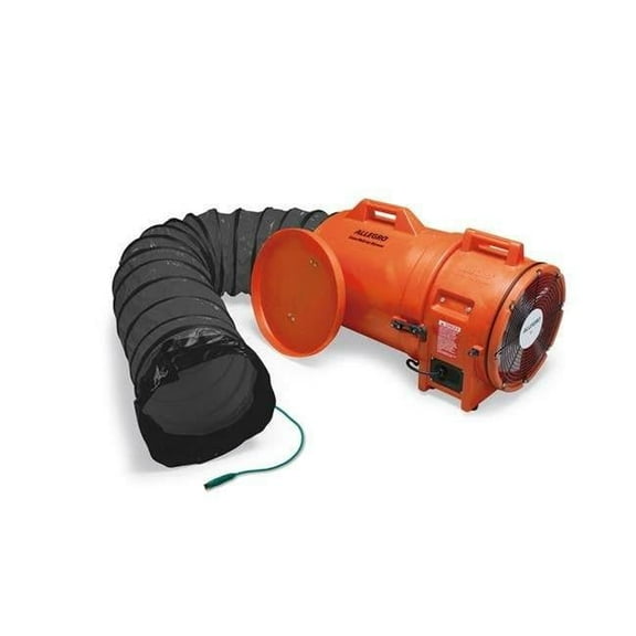 12 in. Axial Explosion-Proof EX Plastic Blower with Canister & 25 ft. Statically Conductive Ducting, 54 lbs