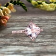 thumbnail image 4 of Princess Cut Morganite Engagement Ring On 10k Rose Gold Wedding Ring Anniversary Ring Carat Weight 1.25 Unique Look Specialized for Brides, 4 of 6