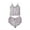 Grey, variant on ZAXARRA Women 2PCS Lingerie Loose Sling Top Short Elastic Band Pants Set