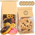 thumbnail image 1 of Bolsas para galletas GOULIKFUL, paquete de 50 unidades con cierre, 21 x 10 x 8 cm, con ventana, 1 of 6