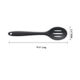 thumbnail image 5 of Cuchara ranurada de silicona premium con revestimiento sólido higiénico, 101 puntas de cocina adicionales (gris-negro) Vhermosa SNFLD588, 5 of 5