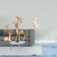 thumbnail image 2 of Estatua de escultura de ciervo,Estatua de ciervo,adorno de mesa,decoración del hogar,Colecciones de decoración de figuras de pareja de renos enamorados,Estatua abstracta,Estatua de resina, 2 of 8