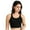 Black, variant on Wancir High Neck Sports Bra for Women Longline Medium Impact Workout Crop Tank Tops Wirefree Padded Yoga Bra Gym