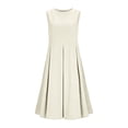 thumbnail image 6 of IUYRTFE Women's Loose Fit Sleeveless Tank Dress with Pockets Cotton Linen Blend Casual Summer Midi Dress, 6 of 6