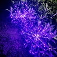 thumbnail image 2 of Luces solares para fuegos artificiales JjGoo, paquete de 2, 180 LED, IP65, impermeables, color morado, 2 of 7