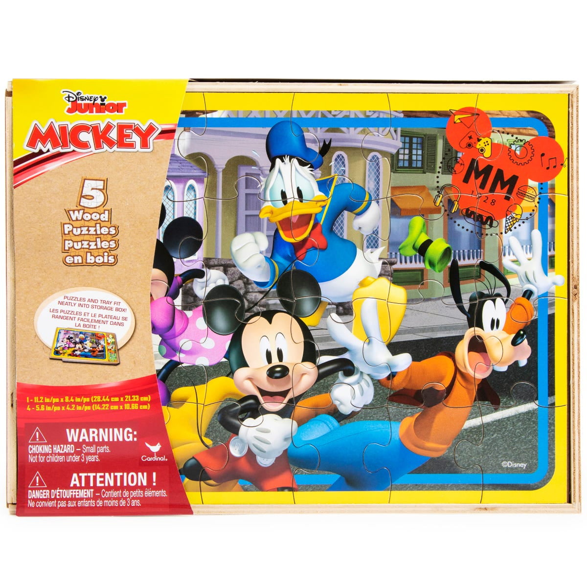 Bricks Wooden Puzzles Minnie and Mickey Football 