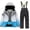 Black C, variant on Kezqiaxn Winter 2 Piece Outfits for Kids Windproof Snowsuit Hooded Puffer Jackets and Pants Snowboard Ski Suit Outerwear Size 3-13