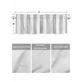 thumbnail image 5 of Kitchen Valances for Window, Grey Stripes White Striped Light Filtering Rod Pocket Valance Curtain, Modern Geometric Art Short Curtains Window Topper for Bedroom Bathroom Living Room 60x18in, 5 of 9
