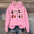 thumbnail image 2 of Women Blouses Women Sweatshirt Graphic Ladies Cowl Neck Sweatshirt Womens Sweatshirts Hoodies plus Tunic Cropped Womens Half Zip Sweater Comfortable Winter Warm Hoodie Coat Cute Pink XL, 2 of 4