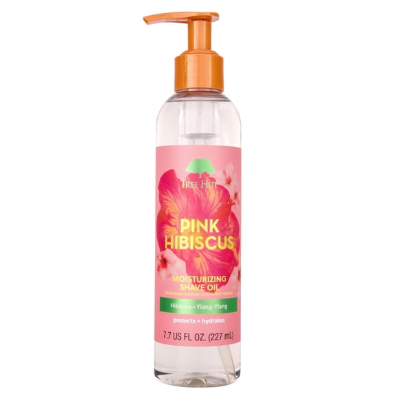 Aceite de afeitar Tree Hut Pink Hibiscus hidratante, 230 ml, gel a aceite
